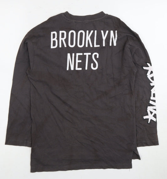 Zara Boys Black Brooklyn Nets Long Sleeve T-Shirt 9 Years