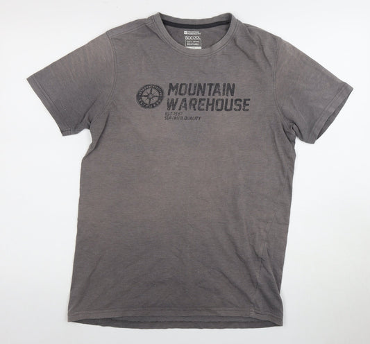 Mountain Warehouse Men’s Grey Quick-Dry T-Shirt, Size S