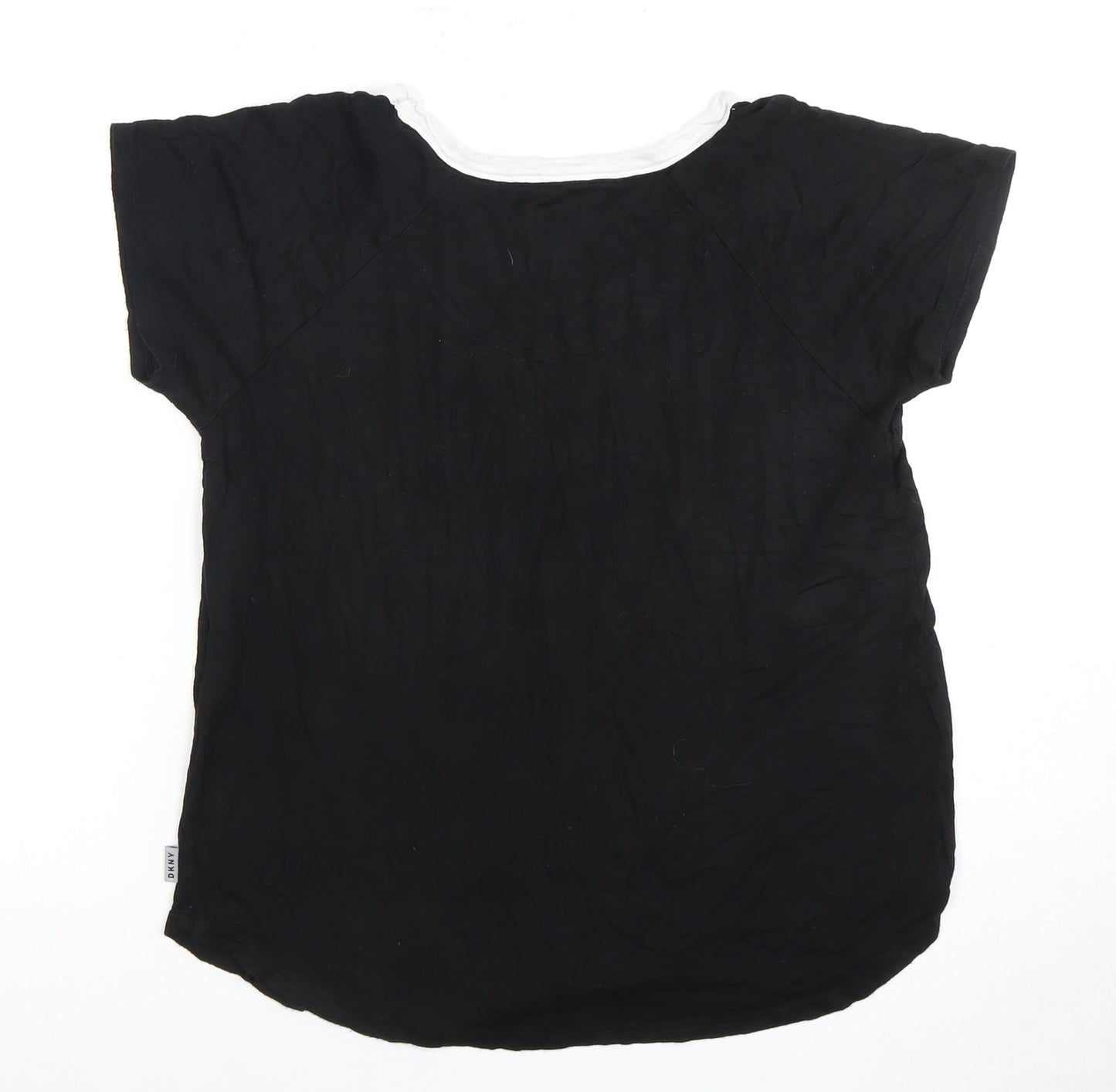 DKNY Women's Black Crew Neck T-Shirt Size S
