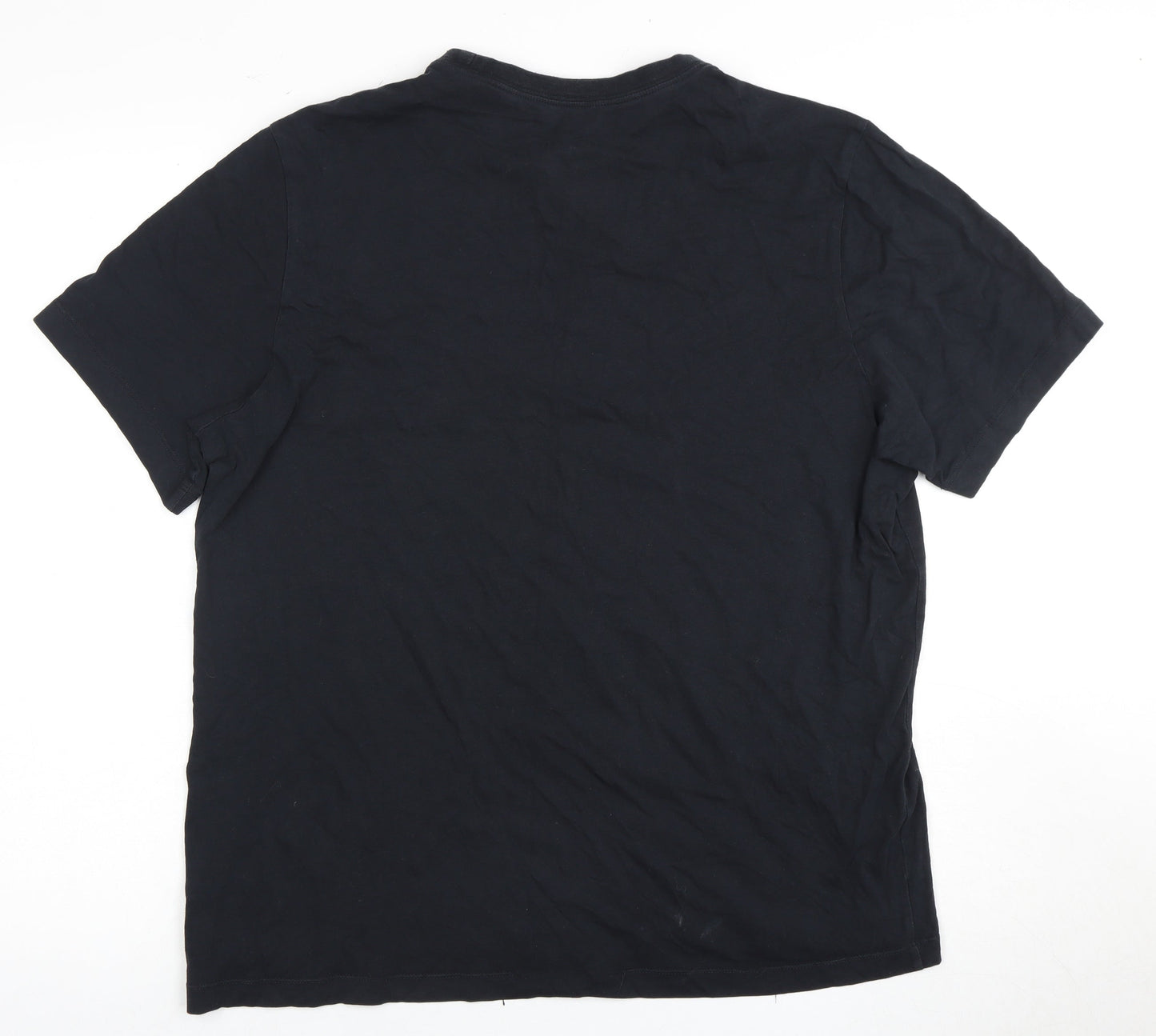 Nike Men’s Black Crew Neck T-Shirt, Size L, Logo Accent