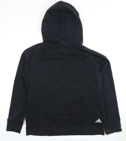 Adidas Unisex Black Logo Hoodie XL