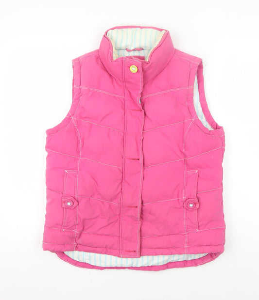 Joules Women's Pink Waistcoat M Padded Casual