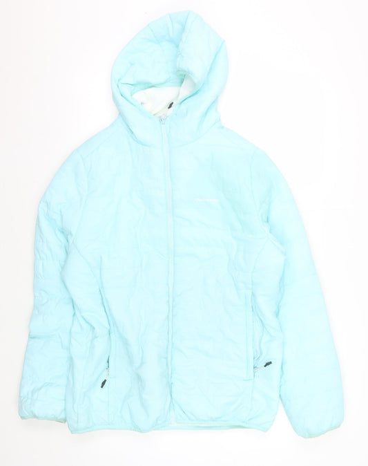 Craghoppers Women's Blue Puffer Jacket Size 16 Hooded