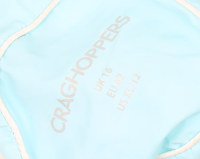 Craghoppers Women's Blue Puffer Jacket Size 16 Hooded