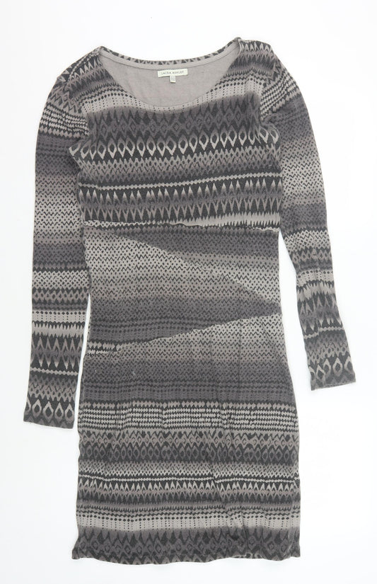 Laura Ashley Women's Geometric Grey Dress Size 12