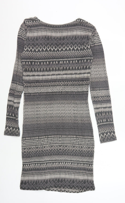 Laura Ashley Women's Geometric Grey Dress Size 12