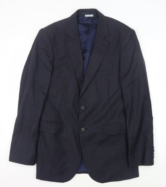 Jaeger Men's Blue Wool Classic Blazer, 38R Formal Style
