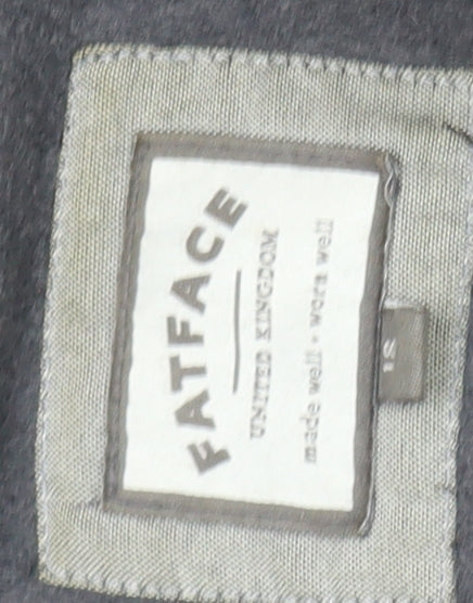 FatFace Women’s Grey Wool Blend Parka Coat L