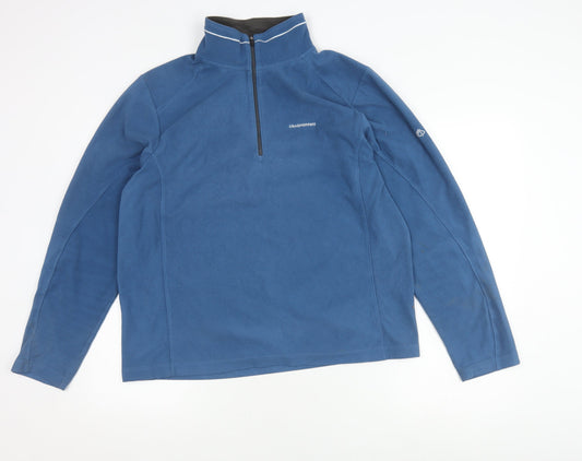 Craghoppers Men's Blue 1/4 Zip Fleece Sweatshirt, M
