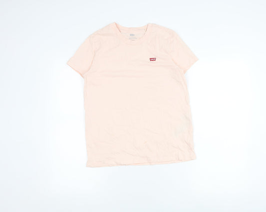 Levi's Women's Pink T-Shirt, Size S, Cotton, Casual Style