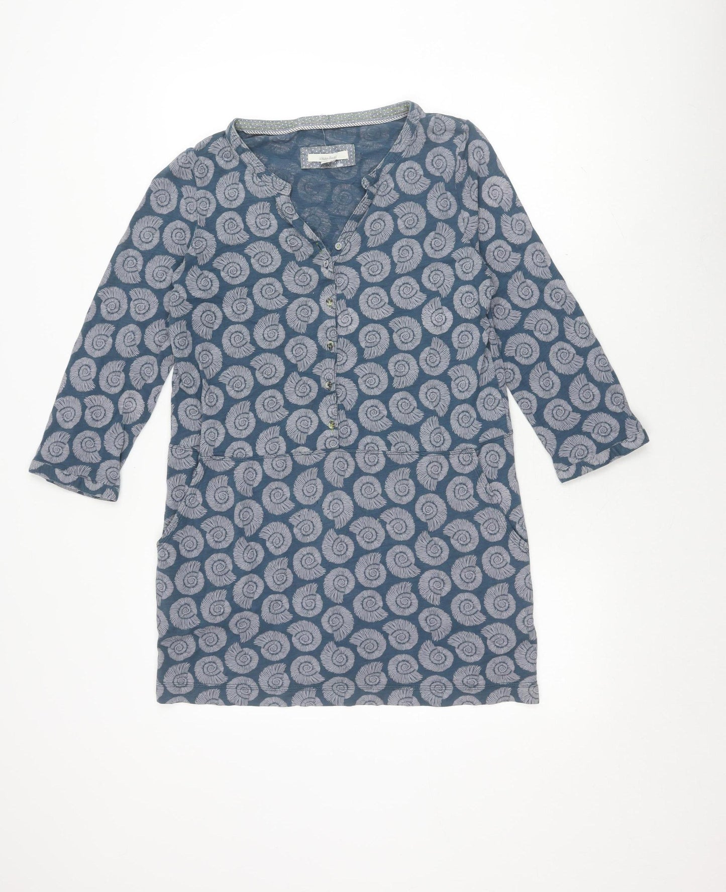 White Stuff Women's Blue Button-Up Top Size 12