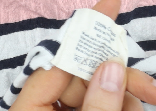 Jack Wills Women's Pink White Stripe T-Shirt Size 8