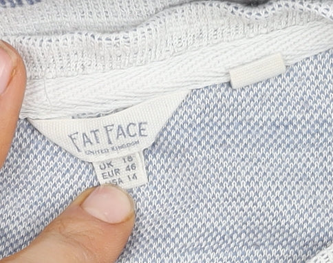 Fat Face Women's Blue White Striped Cardigan Size 18