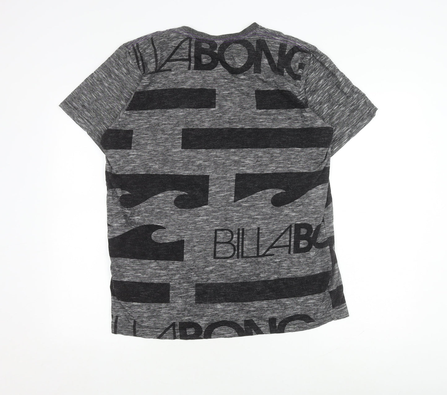 Billabong Men's Black Graphic Print Cotton T-Shirt L