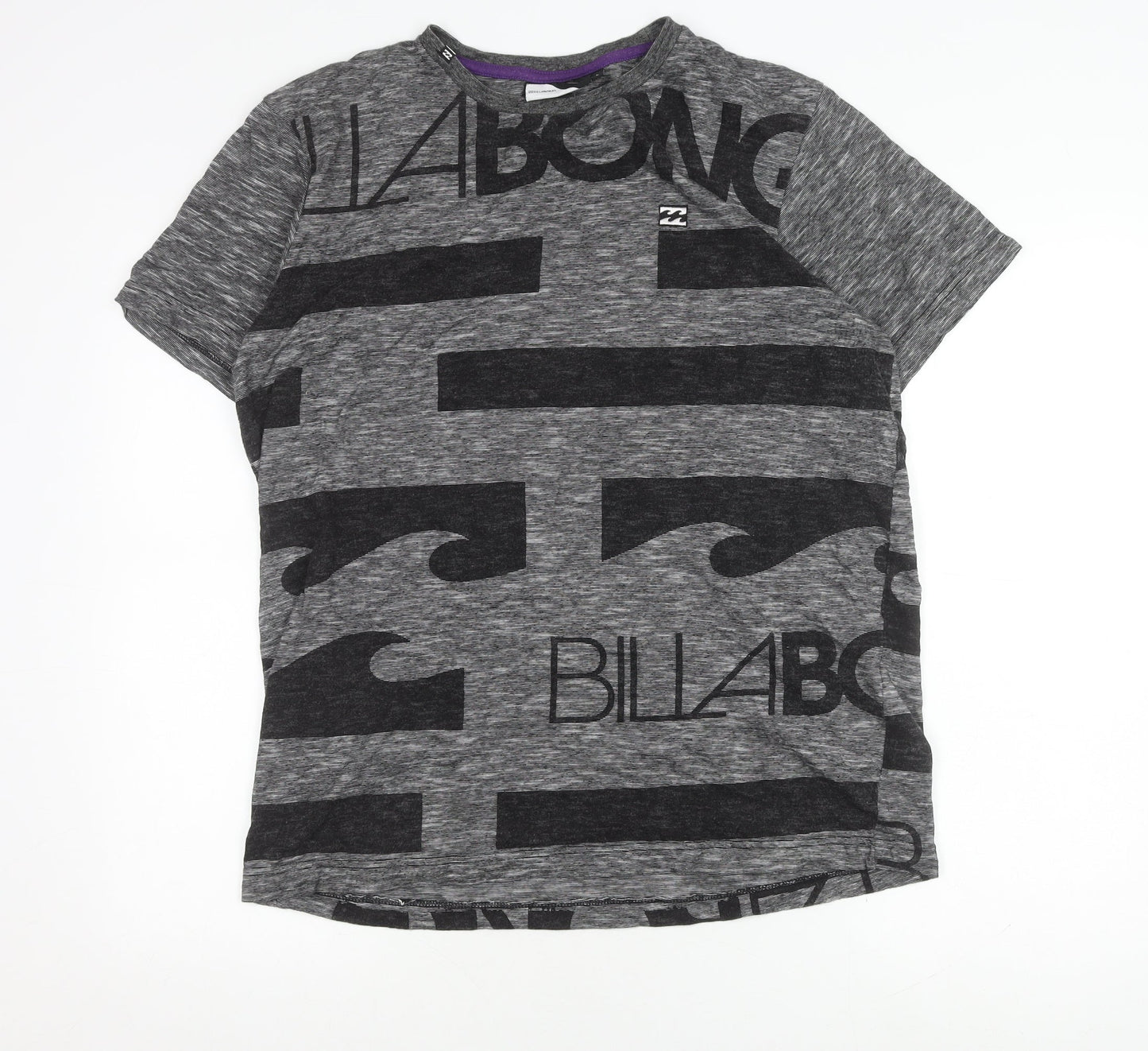 Billabong Men's Black Graphic Print Cotton T-Shirt L