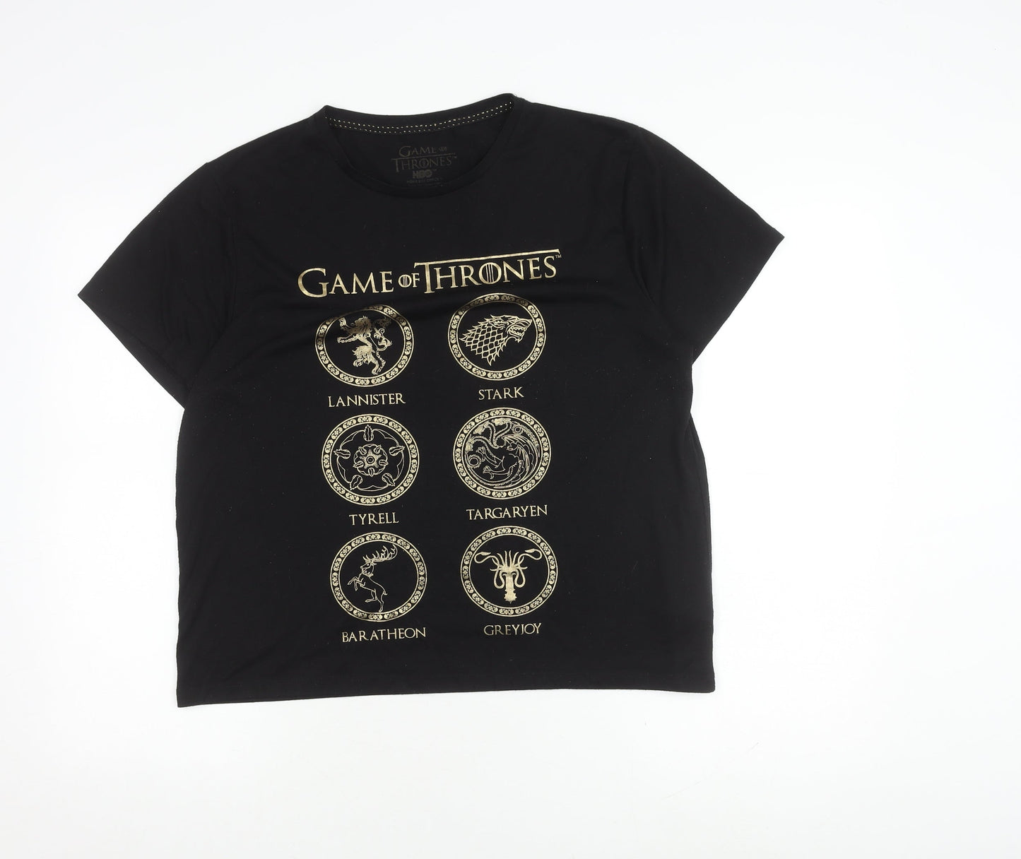 Game of Thrones Unisex Black T-Shirt Size 14