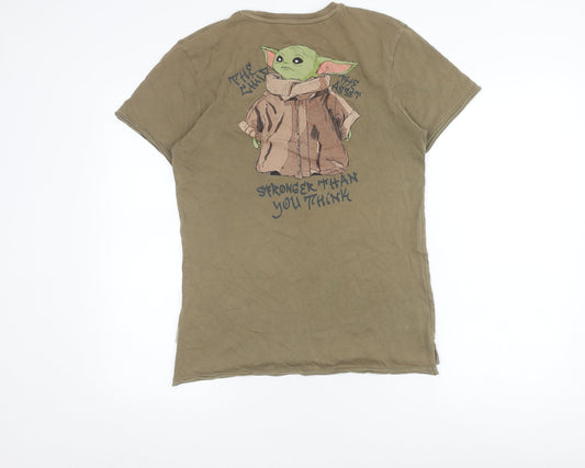 Disney Star Wars XS Men's Green Graphic T-Shirt