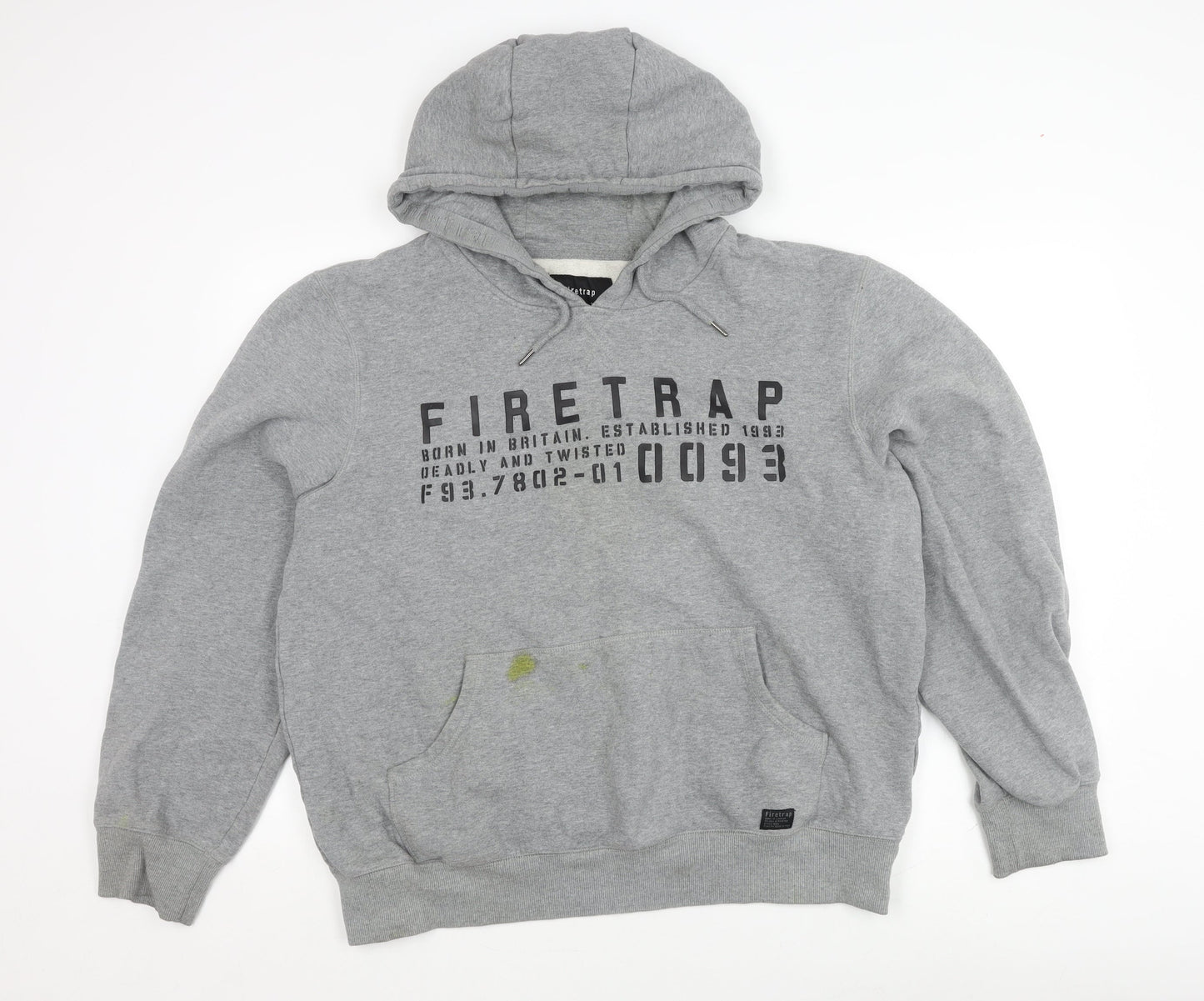 Firetrap Men's Grey 3XL Pullover Hoodie