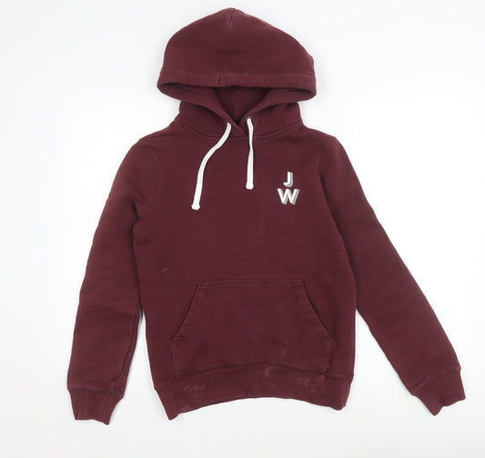Jack Wills Women's Red Hoodie Size 6 Pullover