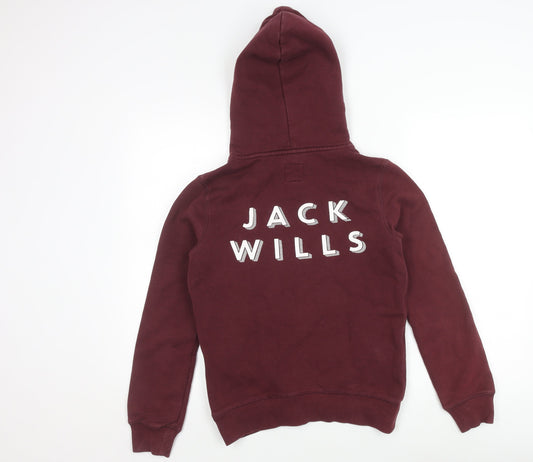 Jack Wills Women's Red Hoodie Size 6 Pullover