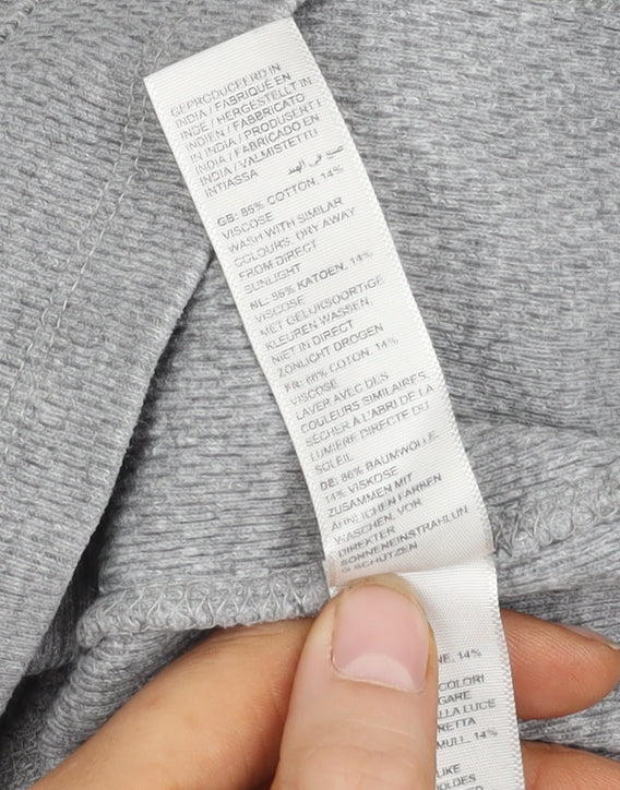 Fat Face Grey Henley Sweatshirt for Men - Medium
