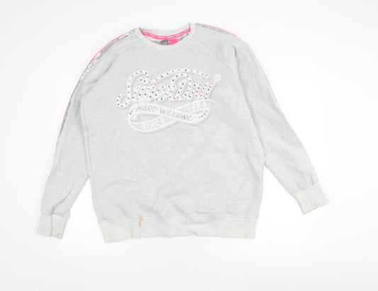 Womens UK M Regular Superdry Grey Sweatshirt Sweatshirt