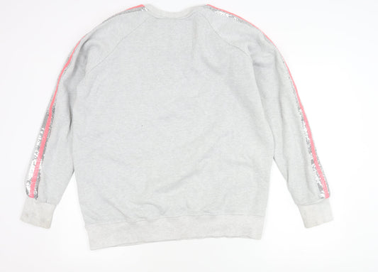 Superdry Women's Grey Sequin Sweatshirt M