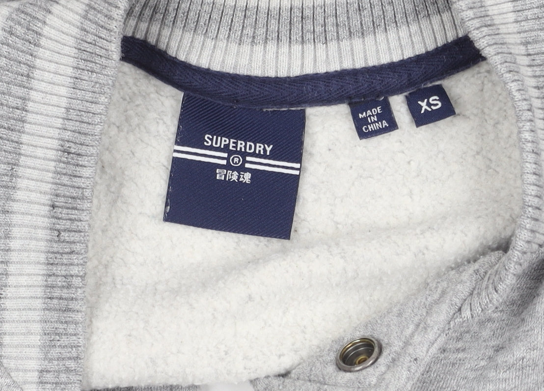 Superdry Men's Grey Varsity Jacket XS