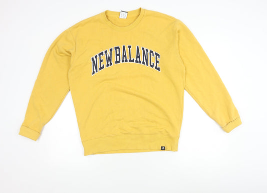 New Balance Men's Yellow Pullover Sweatshirt S