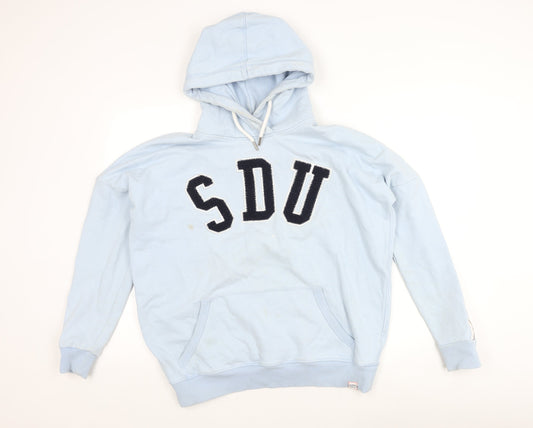 Womens UK 10 Regular Superdry Blue Pullover Hoodie