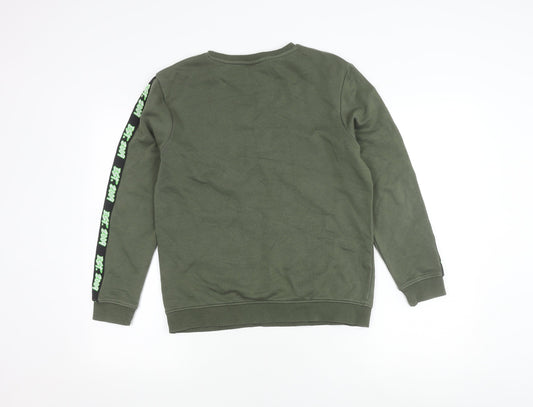 George Boys Green Minecraft Pullover Sweatshirt 12-13 Years