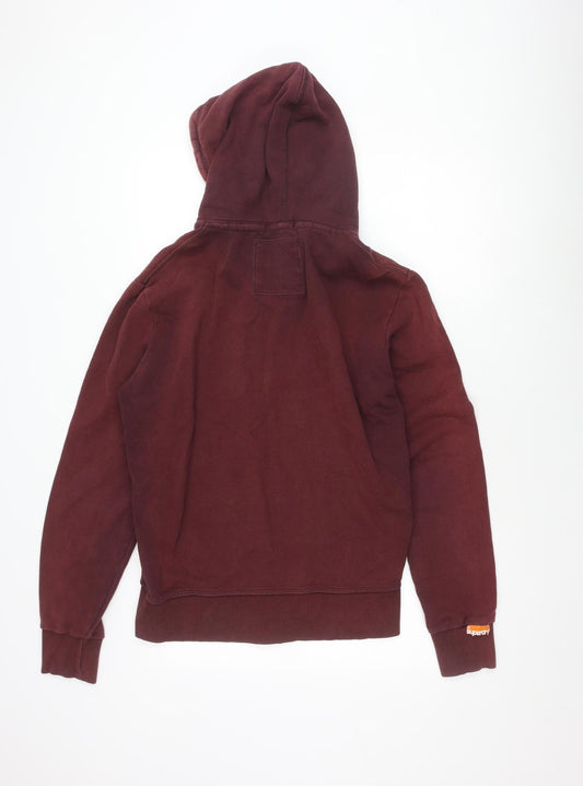 Superdry Men's Red Hooded Jacket, Size M, Casual Style