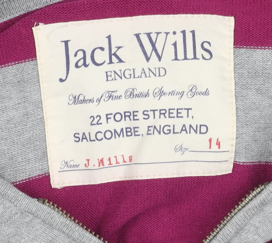 Jack Wills Women's Multicoloured Knit Jacket Size 14