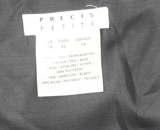 Precis Petite Women's Black Embroidered Skirt Size 16