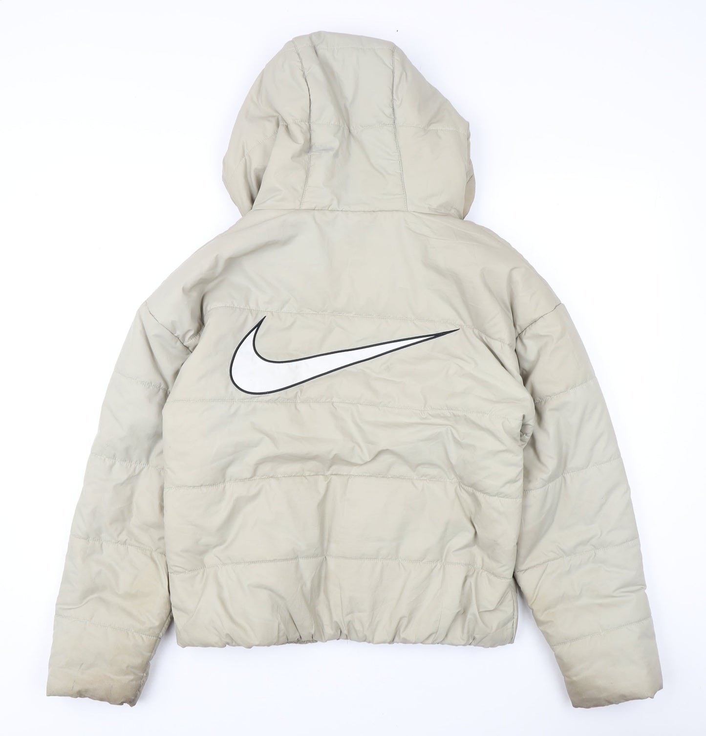 Nike Women's Beige XS Puffer Jacket with Hood