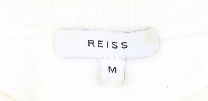 Reiss Ivory Crew Neck Short Sleeve T-Shirt M