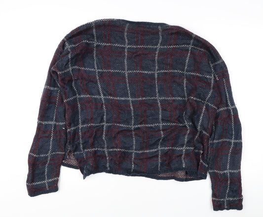 KIABI Men's Blue XL Pullover Jumper, Check Pattern
