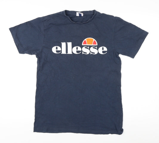 Ellesse Blue Unisex T-Shirt, Size 8, Casual Jersey Crew Neck