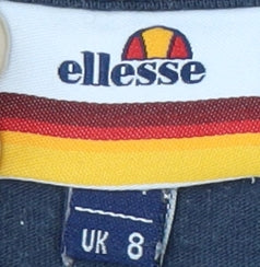 Ellesse Blue Unisex T-Shirt, Size 8, Casual Jersey Crew Neck
