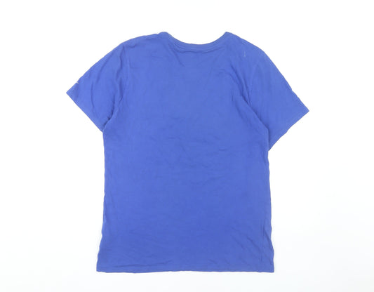 Nike Men's Blue Athletic Fit Graphic T-Shirt M