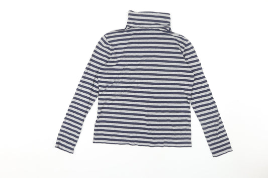 Hobbs Women's Blue Striped Long Sleeve T-Shirt M