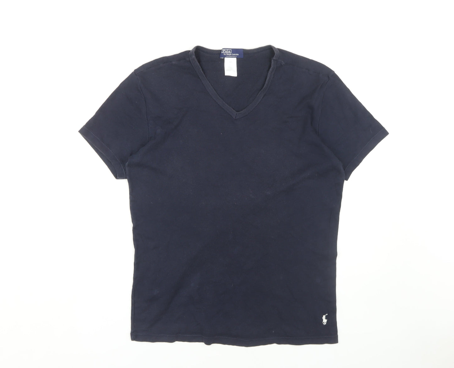 Polo by Ralph Lauren Blue V-Neck T-Shirt M