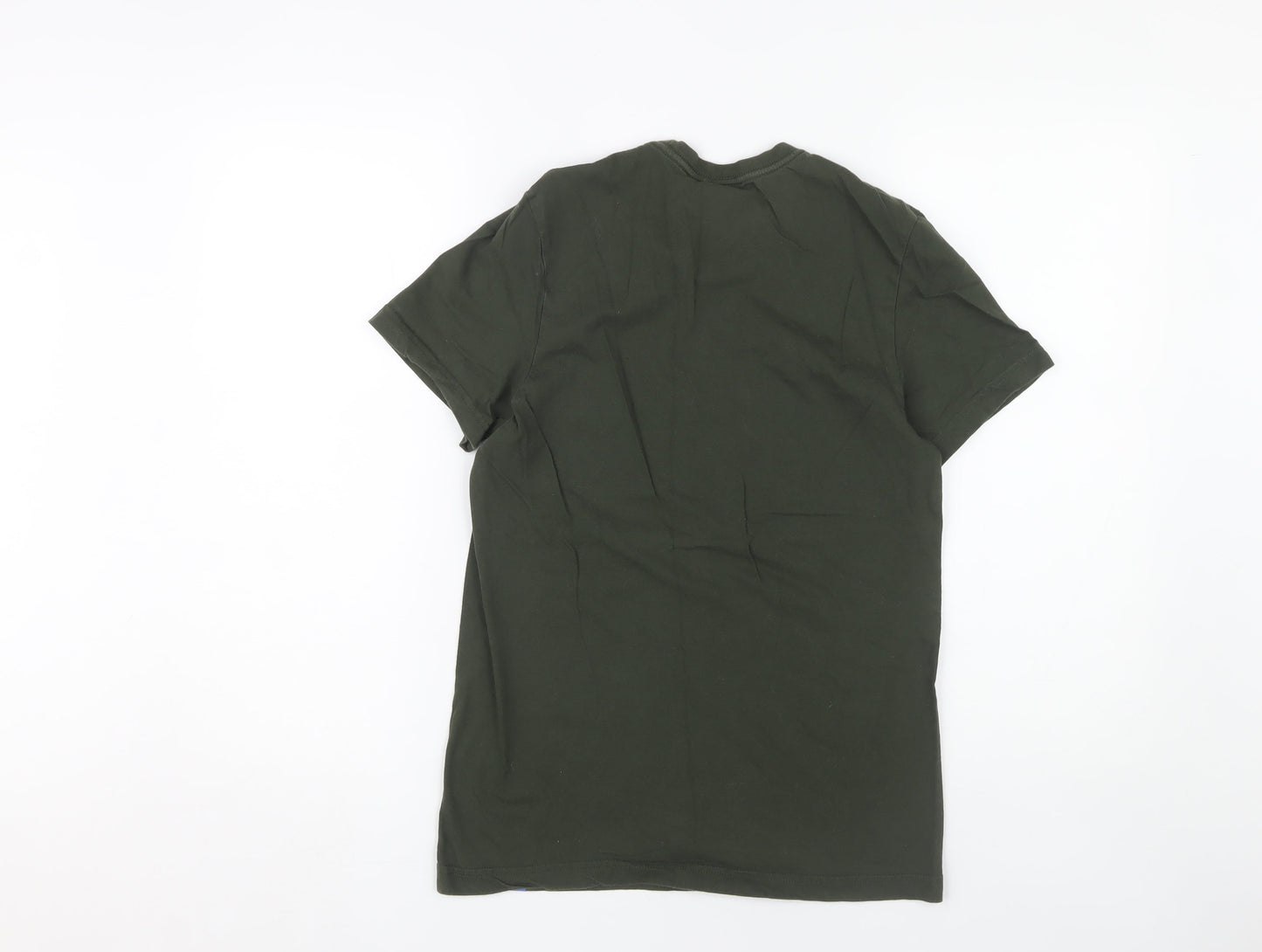 Adidas Unisex Green Camouflage T-Shirt S Casual