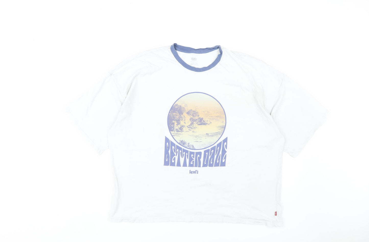 Levi's White Unisex Ringer T-Shirt Art Print Large