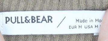Pull & Bear Beige High Neck Knit Top, Women M