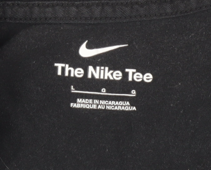 Nike Men's Black Graphic Print T-Shirt Large