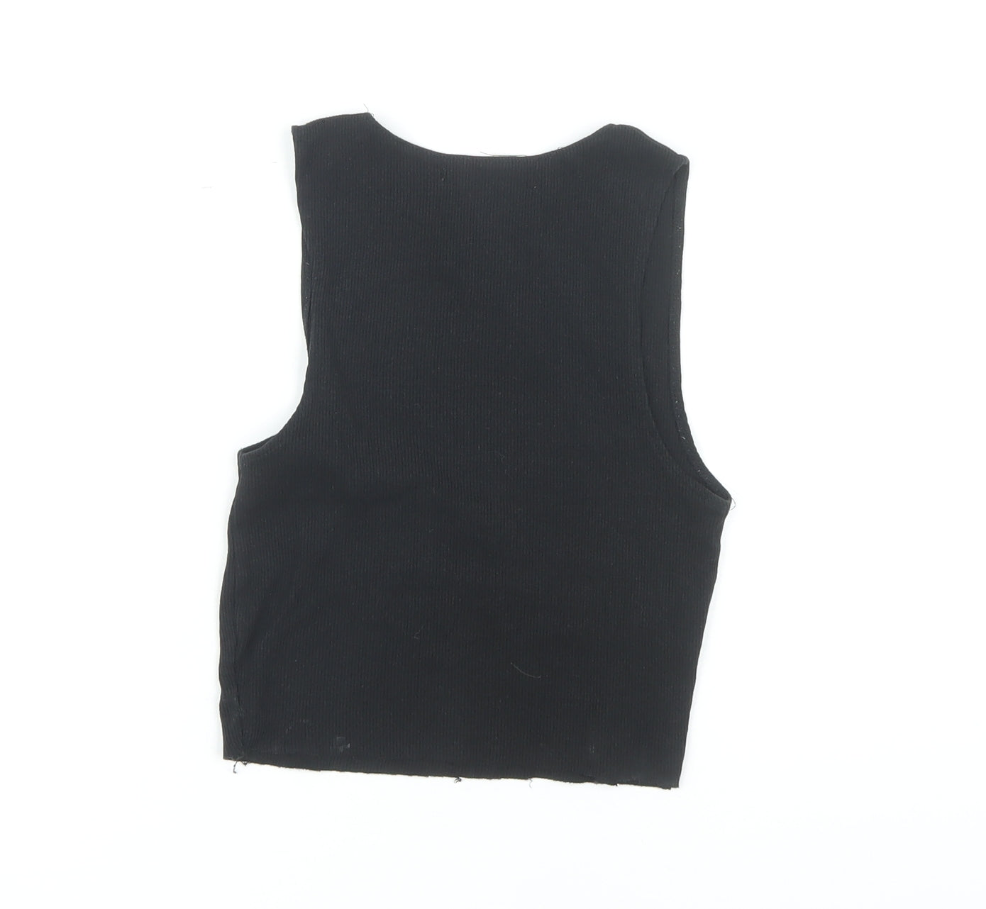 Pull&Bear Women's Black XS Basic Tank Top