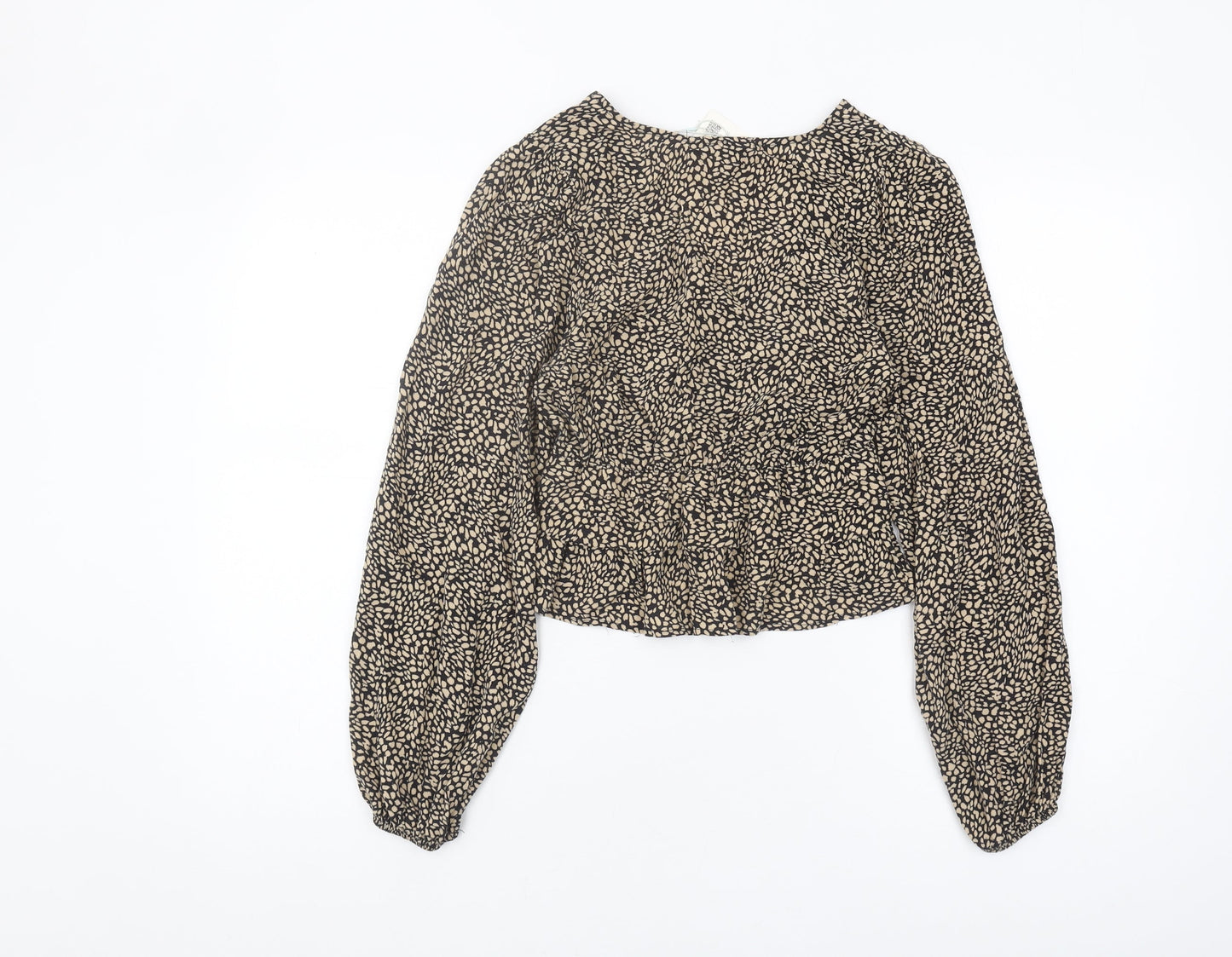 Pull&Bear Women's Cropped V-Neck Blouse XS