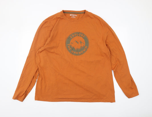 Mountain Warehouse Men's Orange Long Sleeve T-Shirt 2XL