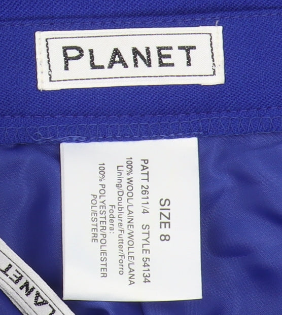 Planet Women's Blue Wool Pencil Skirt Size 8